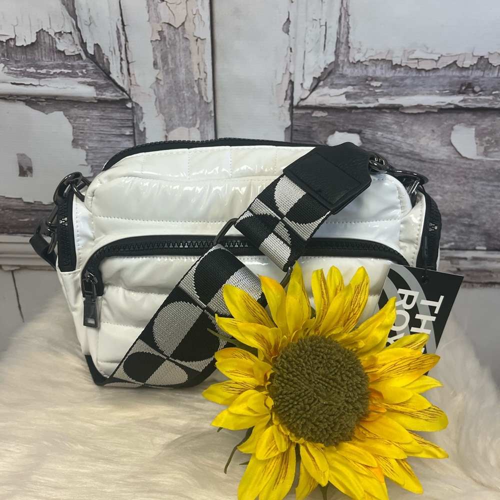 Think Royln White Nylon Cargo Zip Crossbody